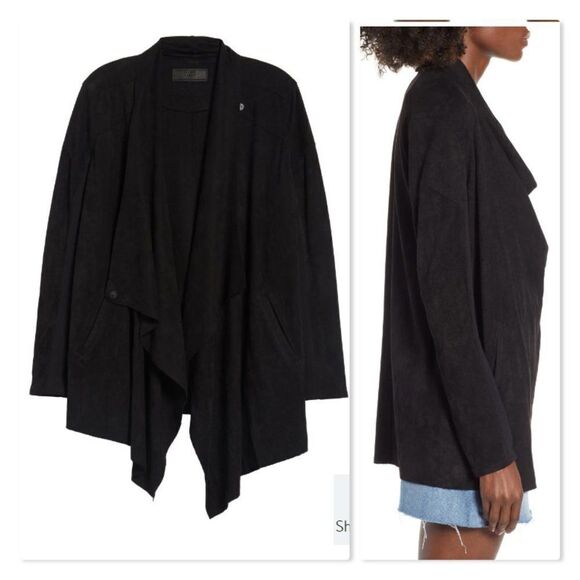 BLANKNYC | Cloud Nine Drape Jacket - size Small in Black. - Picture 3 of 14